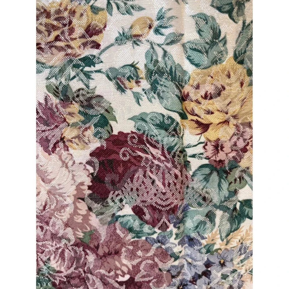 English Rose Floral Tapestry Cloth Napkins Set‎ of 2 Vintage Cottagecore Decor